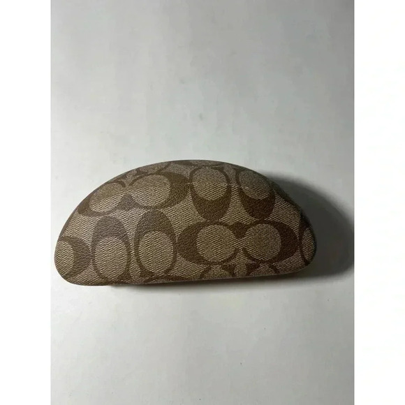 Coach Brown Logo Eyeglass Case - Picture 1 of 4